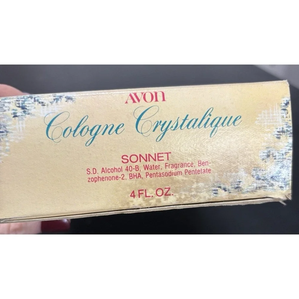Vintage Avon‎ Cologne Crystalique Sonnet Fragrance Collectible Butterfly Partial